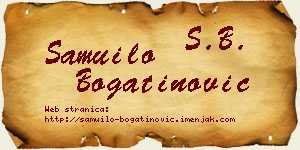 Samuilo Bogatinović vizit kartica